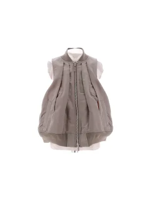 Khaki Asymmetric Bomber Jacket