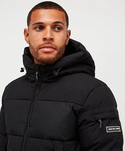 Kings Will Dream Montana Short Puffer Jacket Black