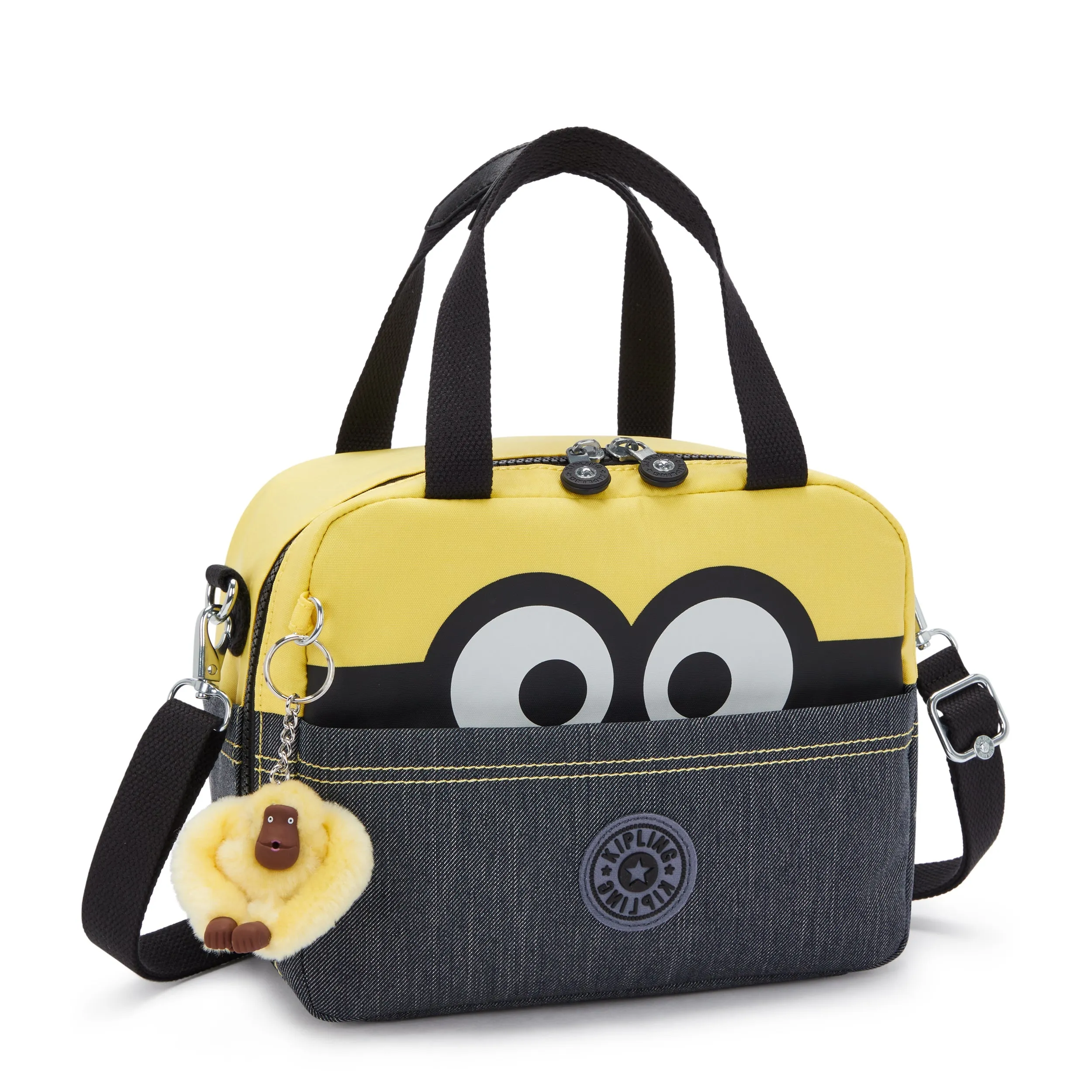 Kipling Miyo Minion Jeans Bl Large Lunch Bag with Trolley Sleeve