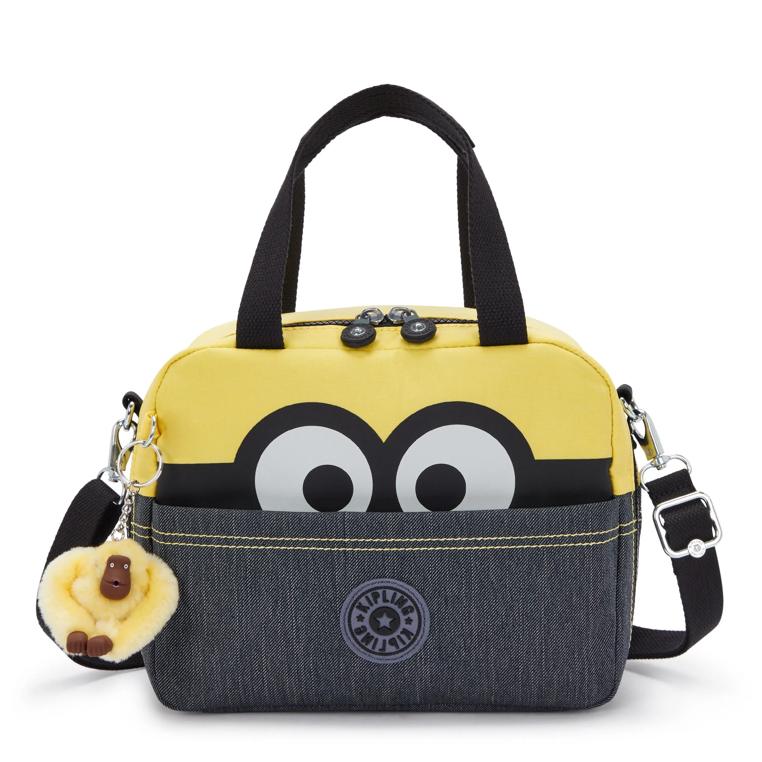 Kipling Miyo Minion Jeans Bl Large Lunch Bag with Trolley Sleeve