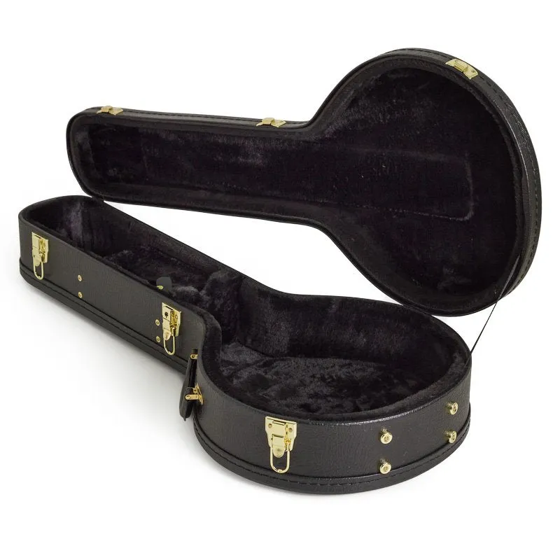 Koda Banjo Case, 19 Fret Banjo Arch Top Wooden Case, 7mm plush interior. Brown & Black Available
