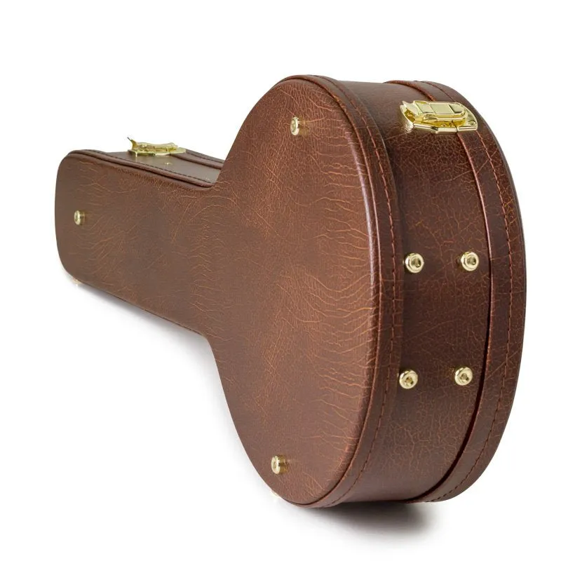 Koda Banjo Case, 19 Fret Banjo Arch Top Wooden Case, 7mm plush interior. Brown & Black Available