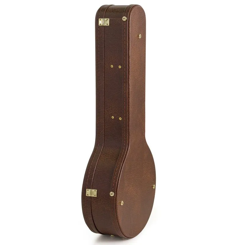 Koda Banjo Case, 19 Fret Banjo Arch Top Wooden Case, 7mm plush interior. Brown & Black Available