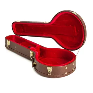 Koda Banjo Case, 19 Fret Banjo Arch Top Wooden Case, 7mm plush interior. Brown & Black Available
