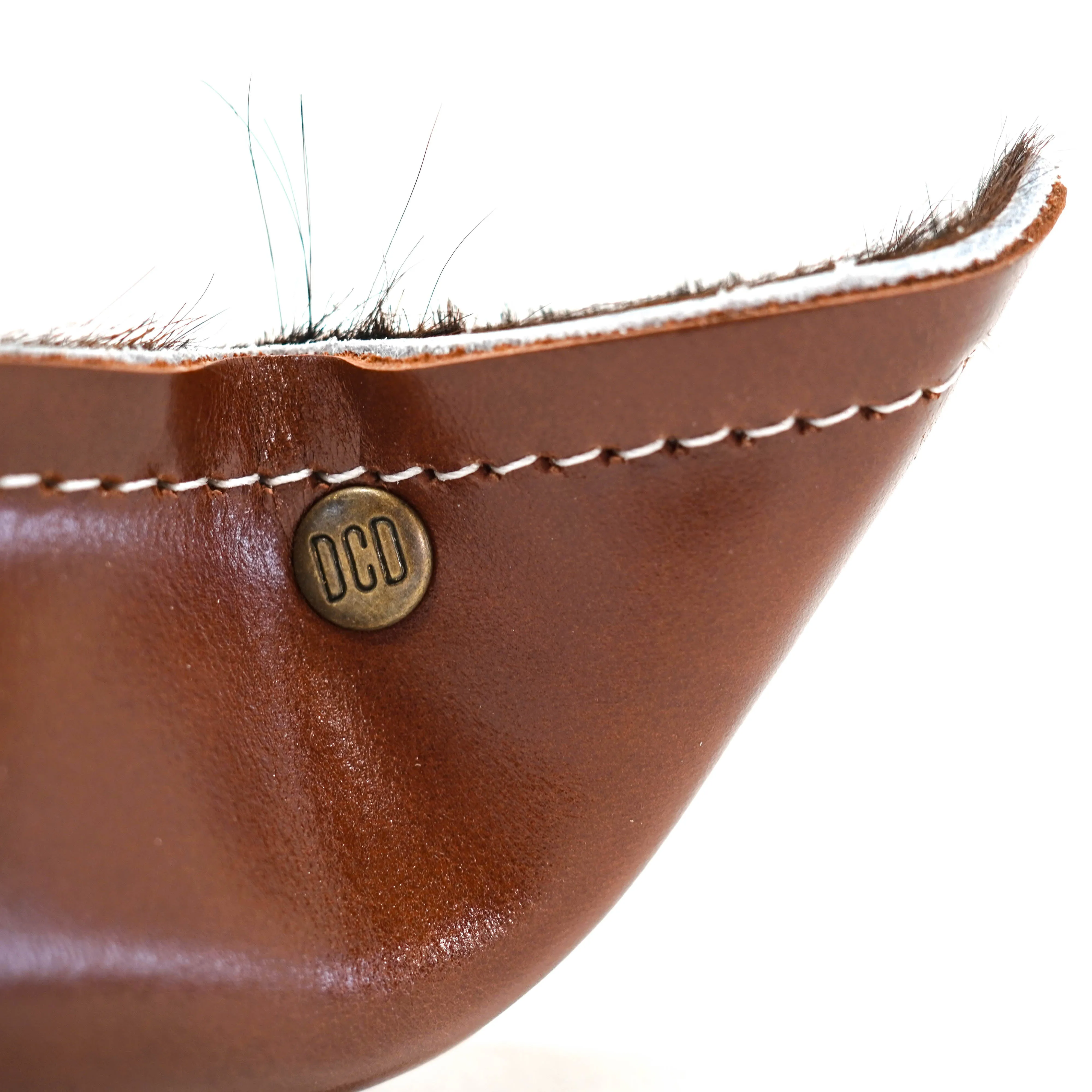 Large Tray - Glossed Chocolate Leather w/ Brandy Tool