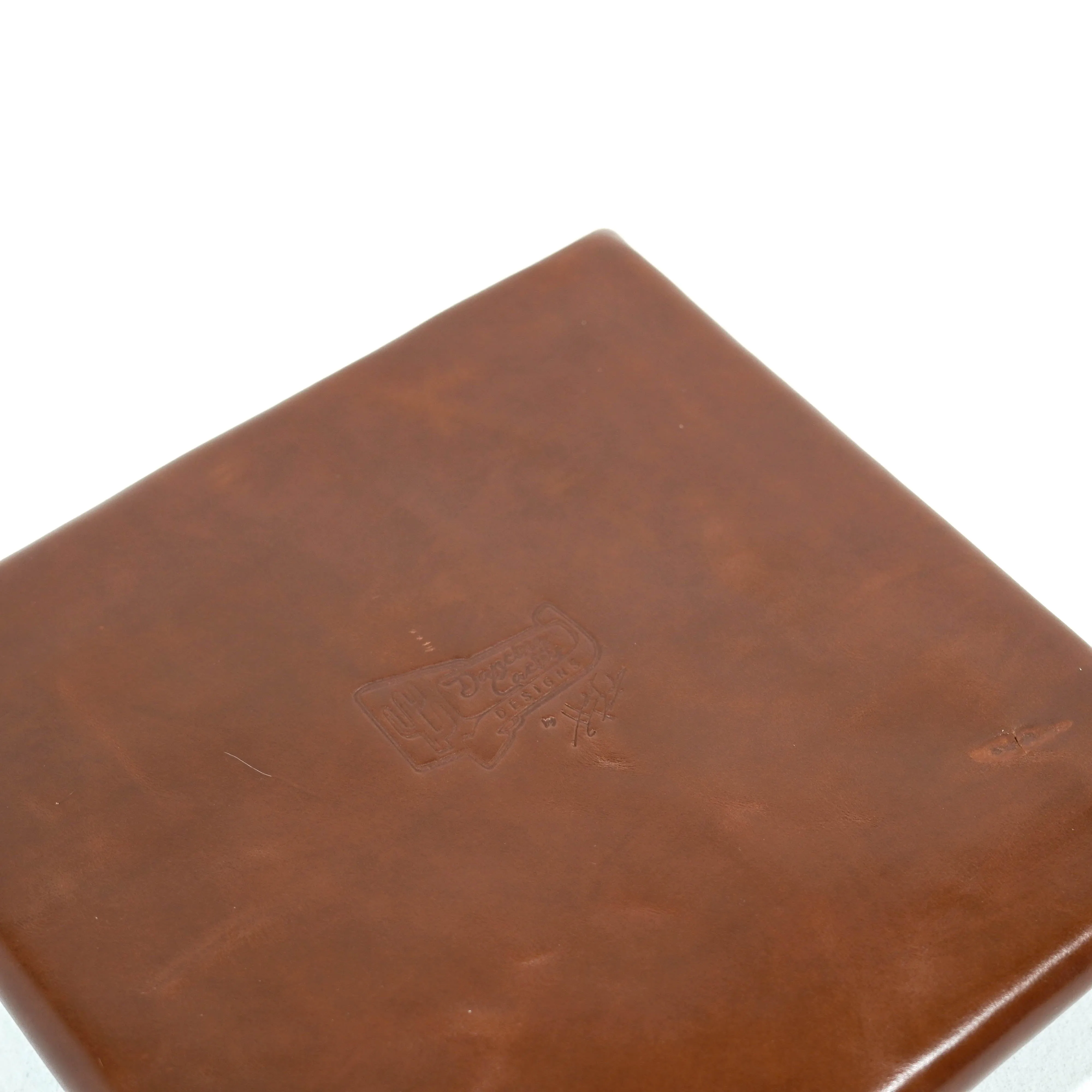 Large Tray - Glossed Chocolate Leather w/ Brandy Tool