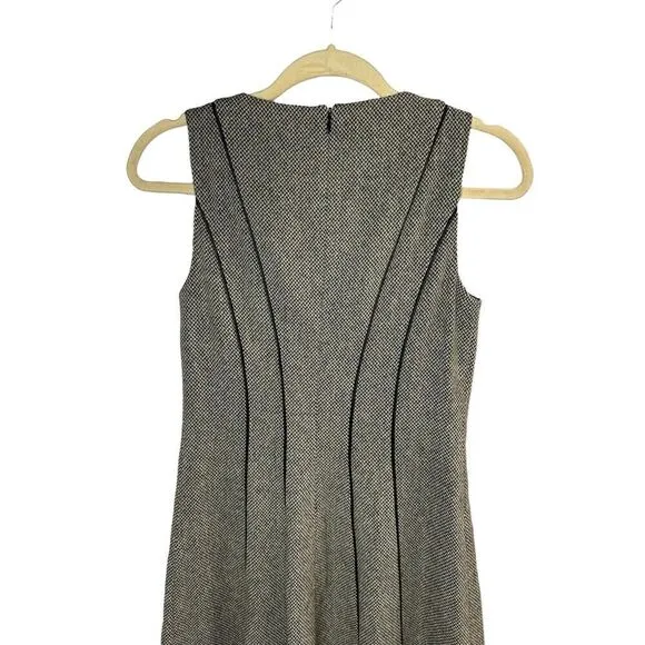 Lauren Ralph Lauren Houndstooth Tweed Wool Blend Dress sz 2