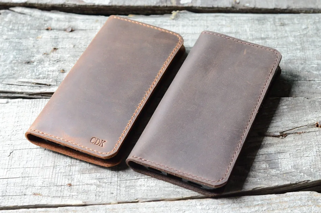 Leather iPhone 6 6s  7 wallet  travel journal wallet leather notebook wallet for pocket size  field notes leather moleskine wallet cover