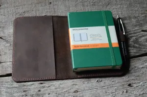 Leather iPhone 6 6s  7 wallet  travel journal wallet leather notebook wallet for pocket size  field notes leather moleskine wallet cover