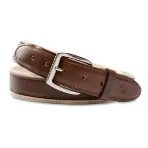 Leather Trim Webbed Belt