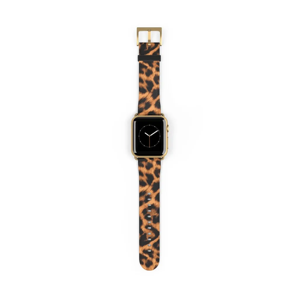 Leopard Print / Faux Leather / Watch Band / Suitable for Apple Watch Series 1, 2, 3, 4, 5, 6, 7 and SE devices