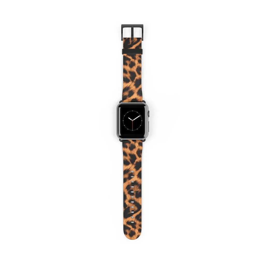Leopard Print / Faux Leather / Watch Band / Suitable for Apple Watch Series 1, 2, 3, 4, 5, 6, 7 and SE devices