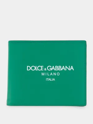 Logo-Print Leather Wallet