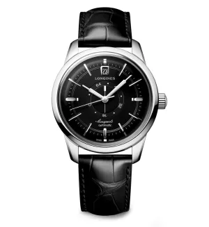 Longines Conquest Heritage Central Power Reserve 38mm Watch with Black Dial