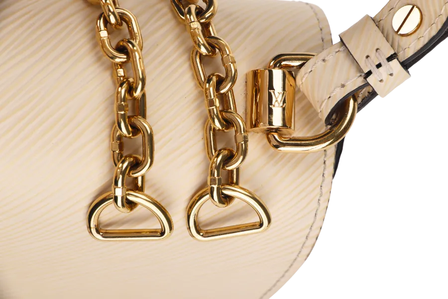 LOUIS VUITTON M53928 TWIST MM SIZE BEIGE JUNGLE PRINT EPI LEATHER GOLD HARDWARE WITH CHAIN