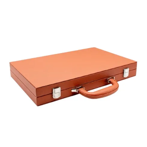LPG Classics Leather Backgammon Set - Brown