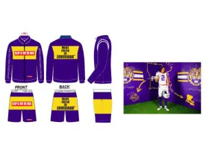(LSU) 3M REFLECTIVE WINDBREAKER SHORT SETS