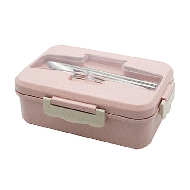 Lunch Box with Dividers and Cutlery Holder