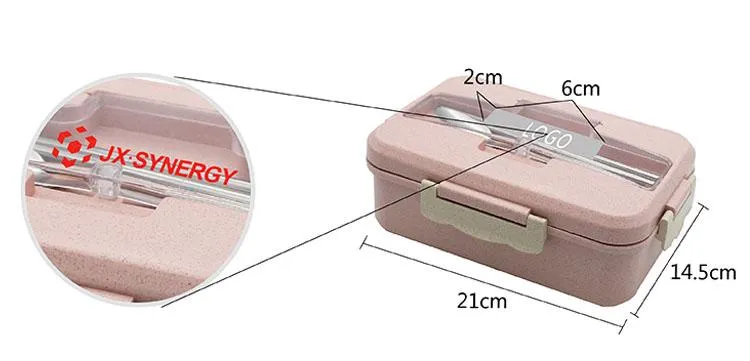 Lunch Box with Dividers and Cutlery Holder