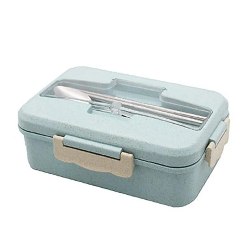 Lunch Box with Dividers and Cutlery Holder