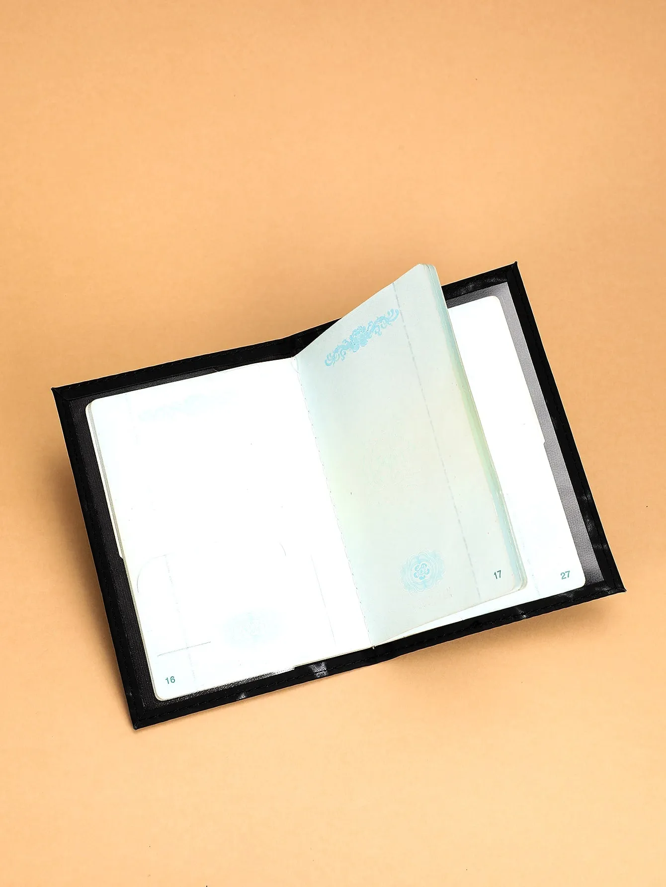 Marble Pattern Letter Detail Small Wallet - Black- FD ⚡