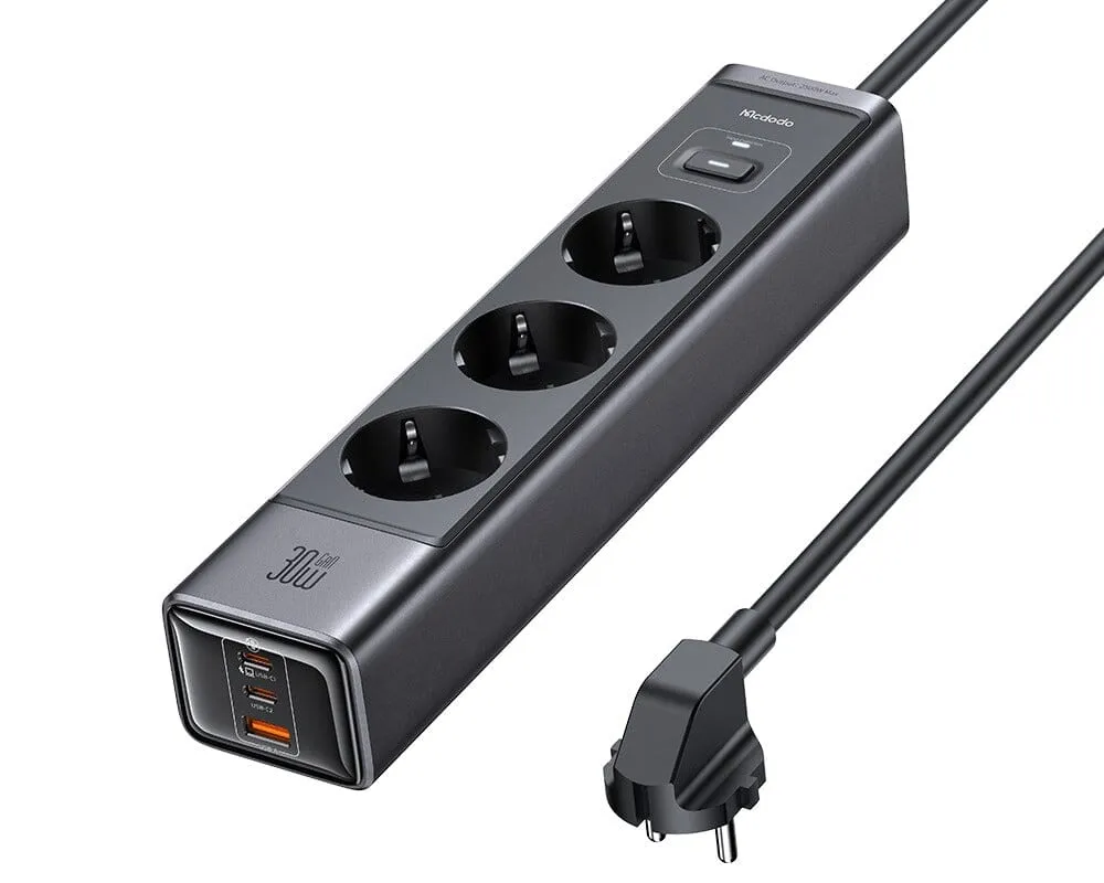 Mcdodo 6-in-1 30W GaN Surge Protection Power Strip