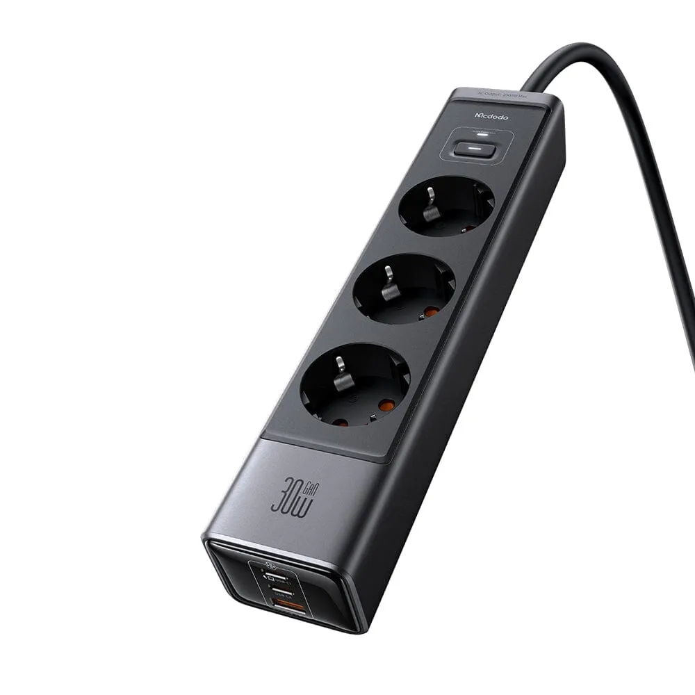 Mcdodo 6-in-1 30W GaN Surge Protection Power Strip