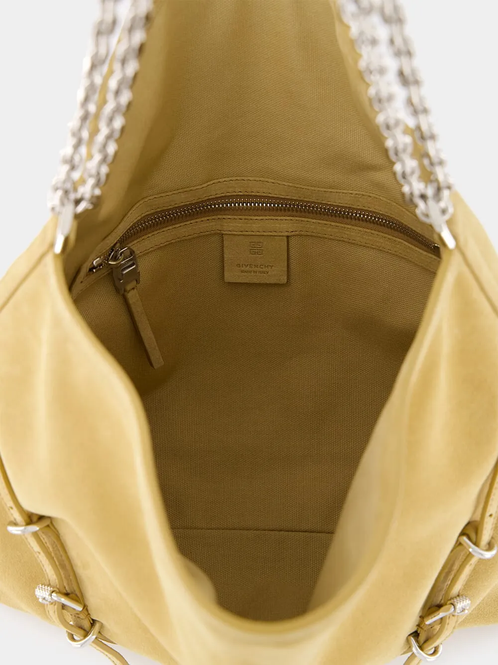 Medium Voyou Suede Chain Bag