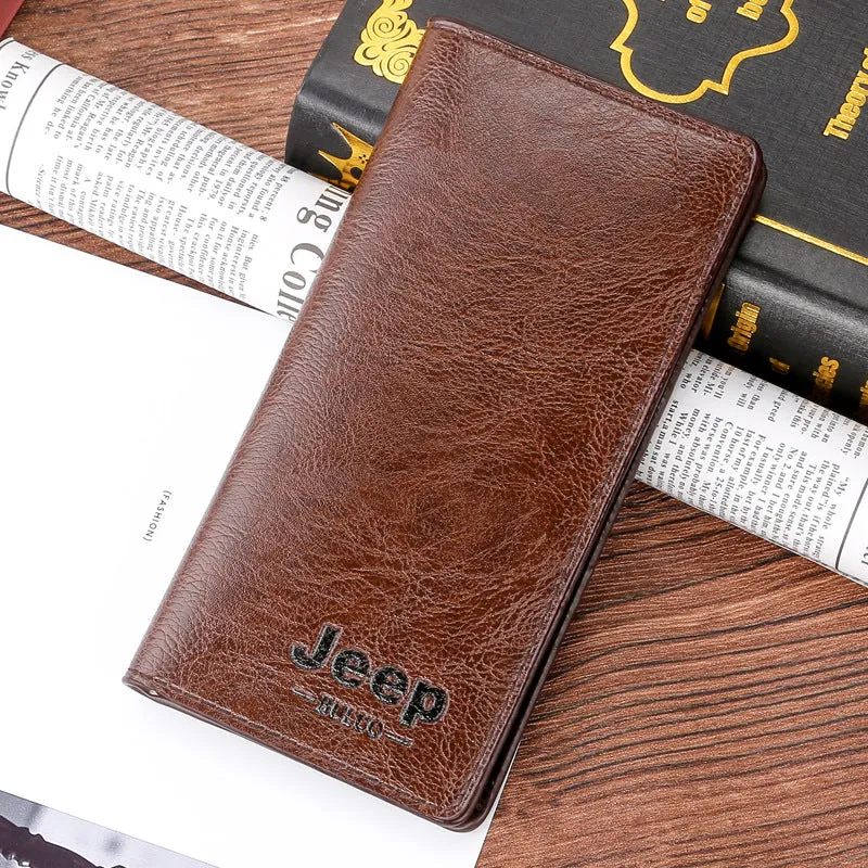 Men's Business Texture Long Multiple Slots Multi Bags