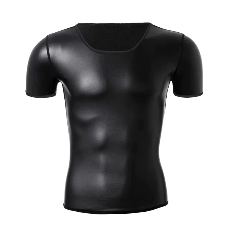 Men's Faux Leather T-shirt