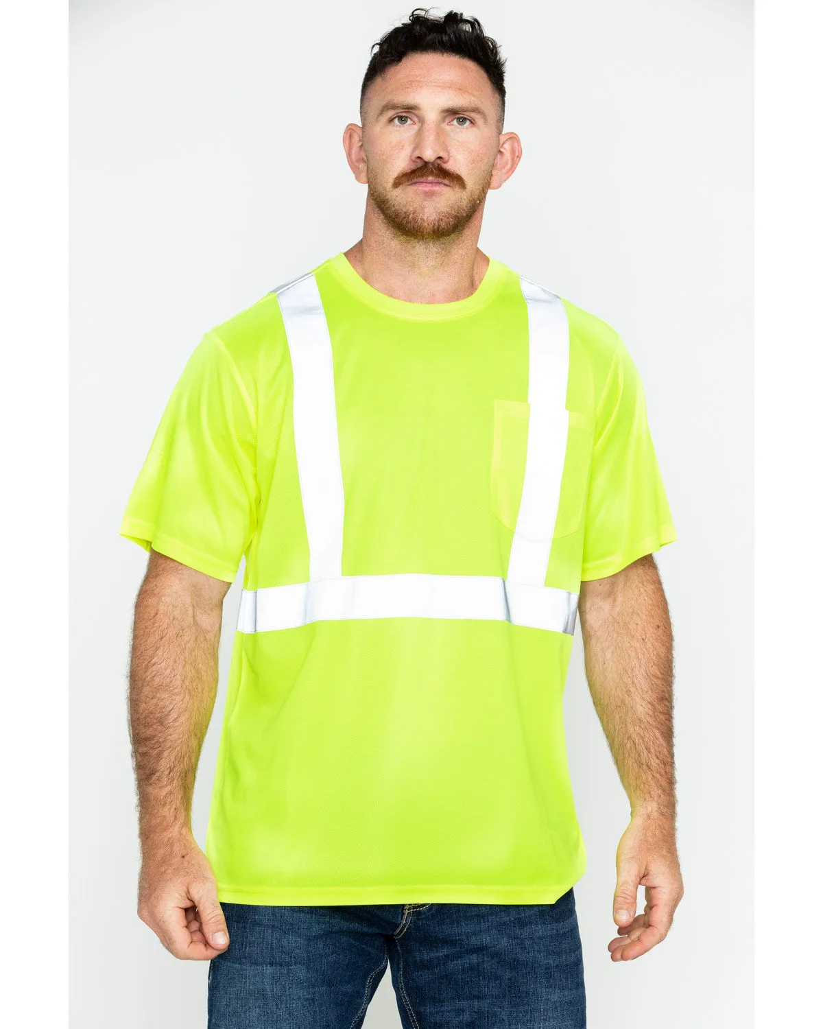 Men's Short Sleeve Reflective Work Tee - Big & Tall