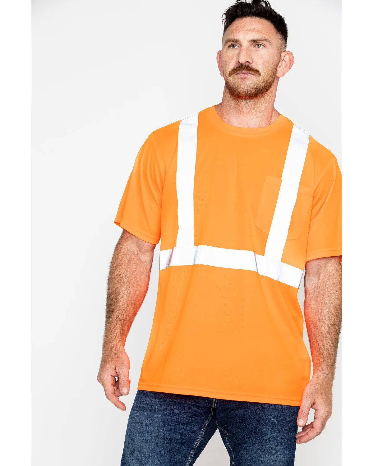 Men's Short Sleeve Reflective Work Tee - Big & Tall