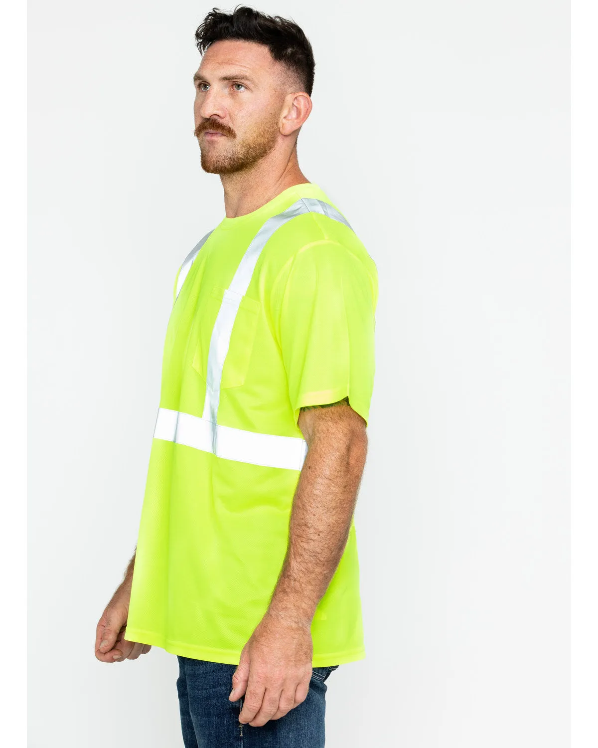 Men's Short Sleeve Reflective Work Tee - Big & Tall