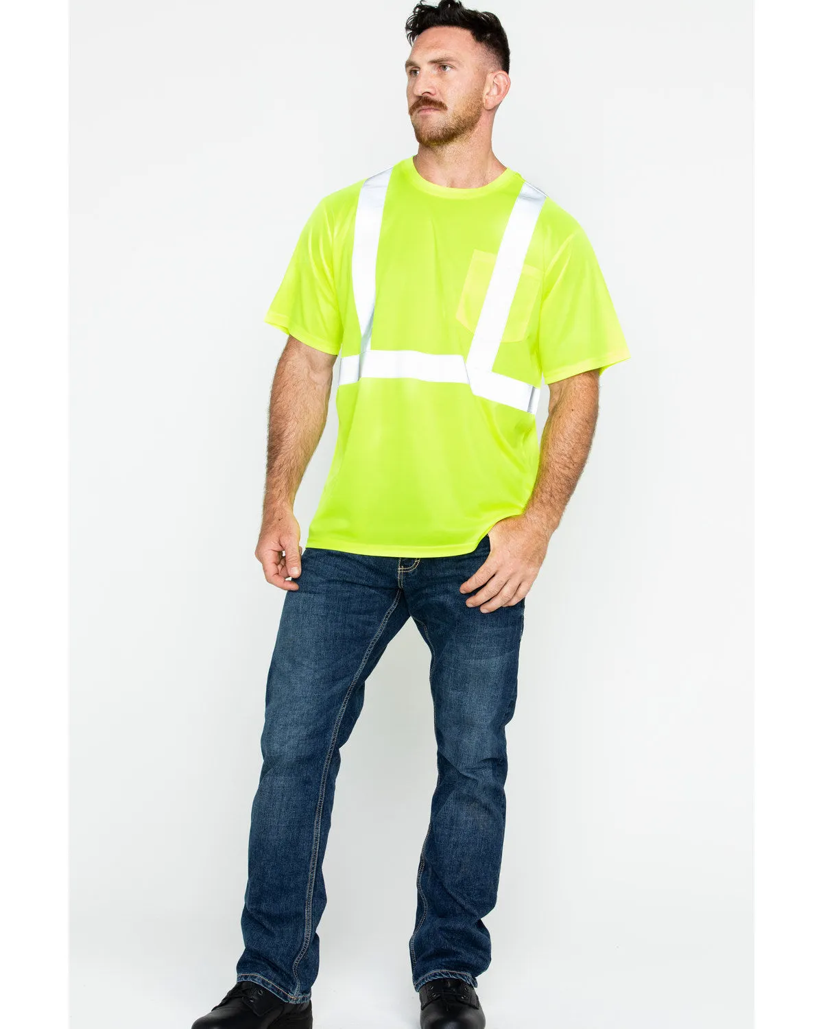 Men's Short Sleeve Reflective Work Tee - Big & Tall