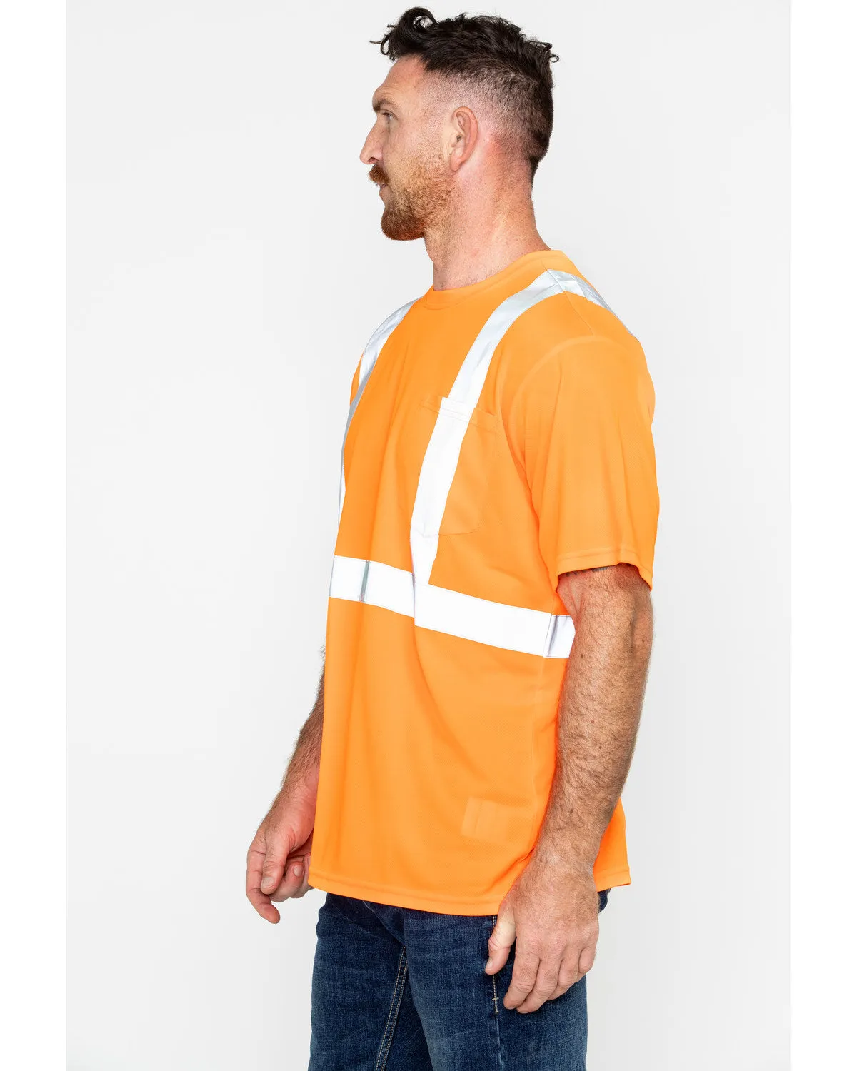 Men's Short Sleeve Reflective Work Tee - Big & Tall
