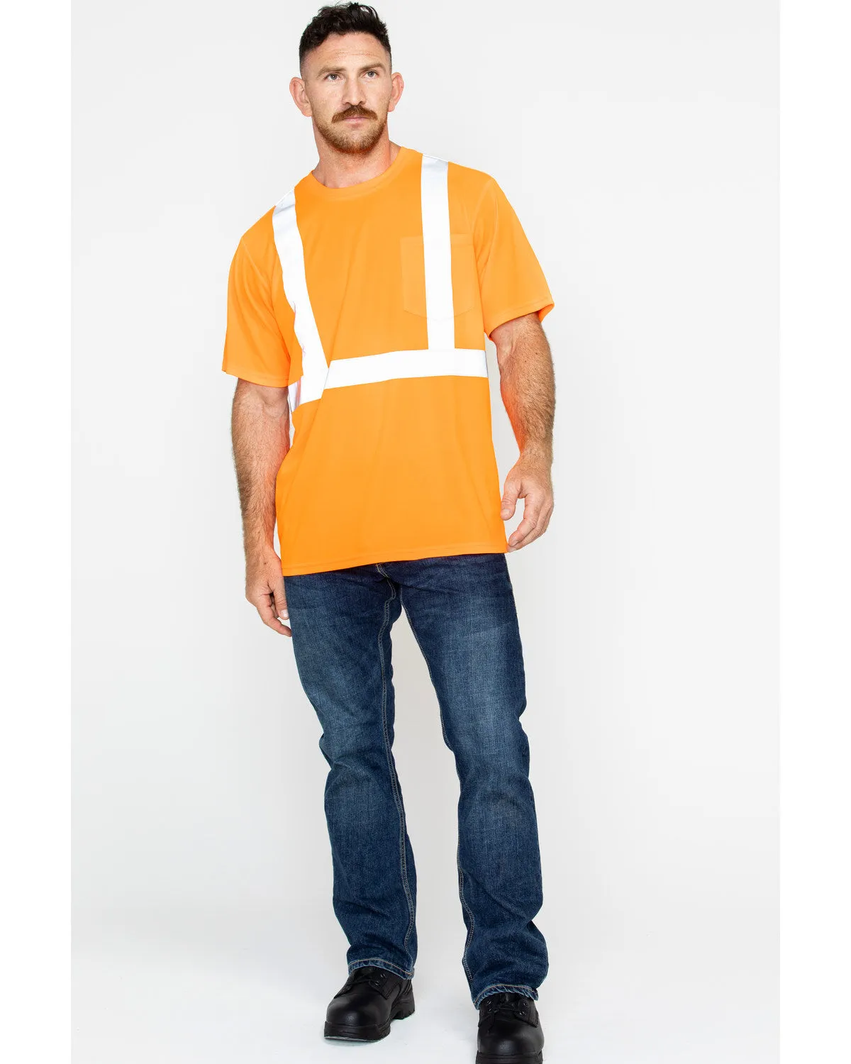 Men's Short Sleeve Reflective Work Tee - Big & Tall