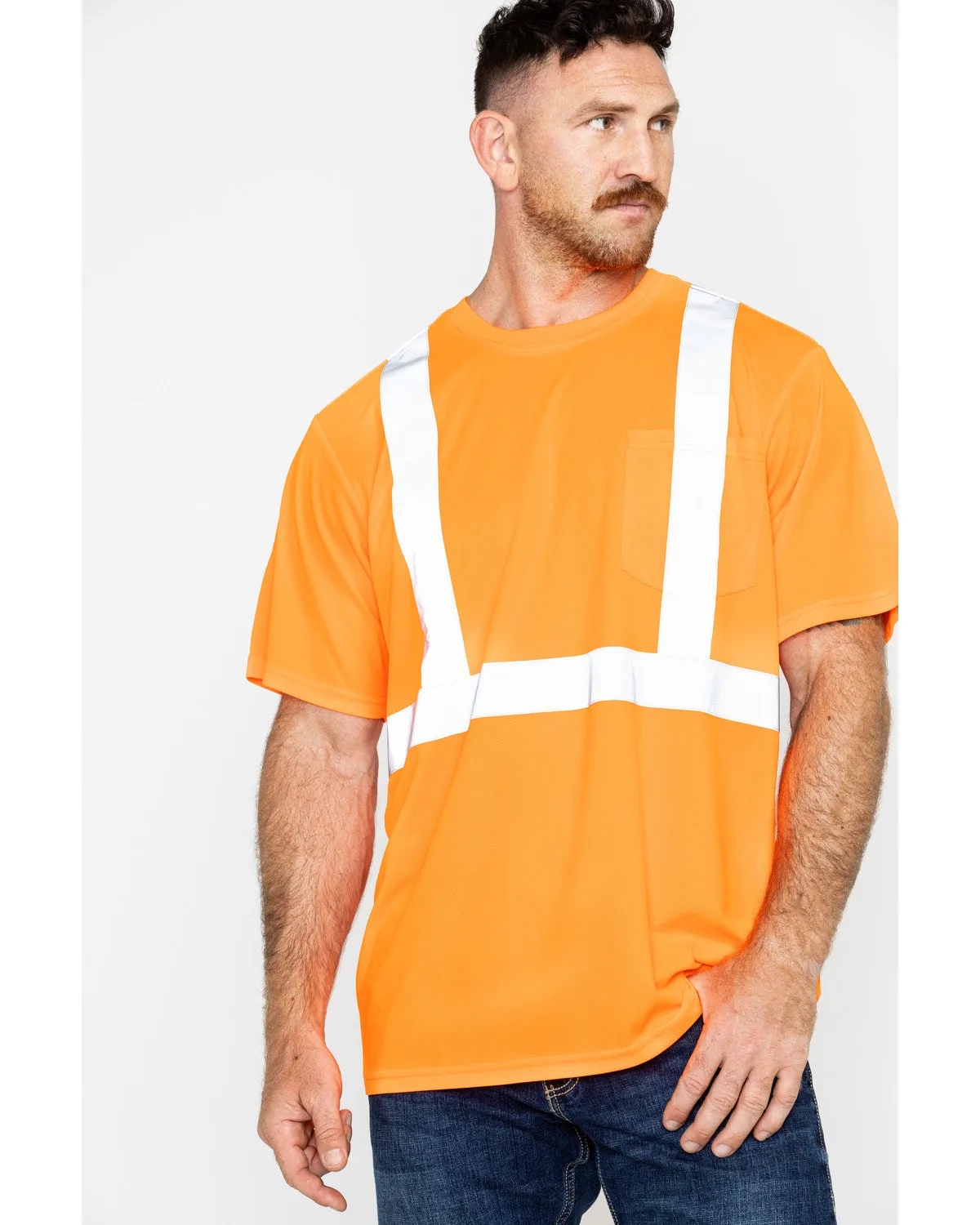 Men's Short Sleeve Reflective Work Tee - Big & Tall