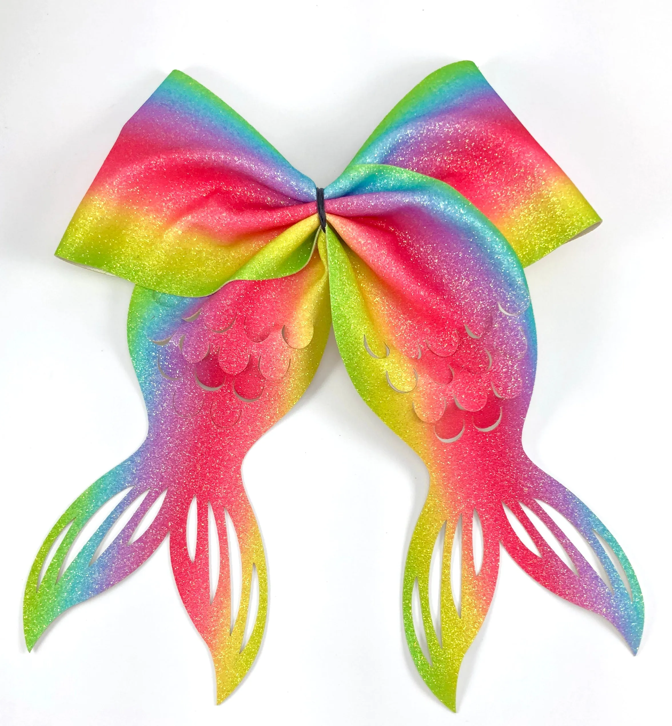 Mermaid Tail Cut Out - Rainbow Glitter