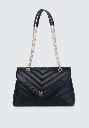 Miley Shoulder Chain Bag (Black)