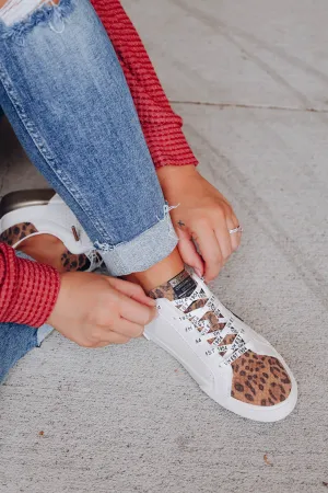 *MODEL* Bastille Sneaker by Vintage Havana - White/Leopard - SIZE 8 - FINAL SALE