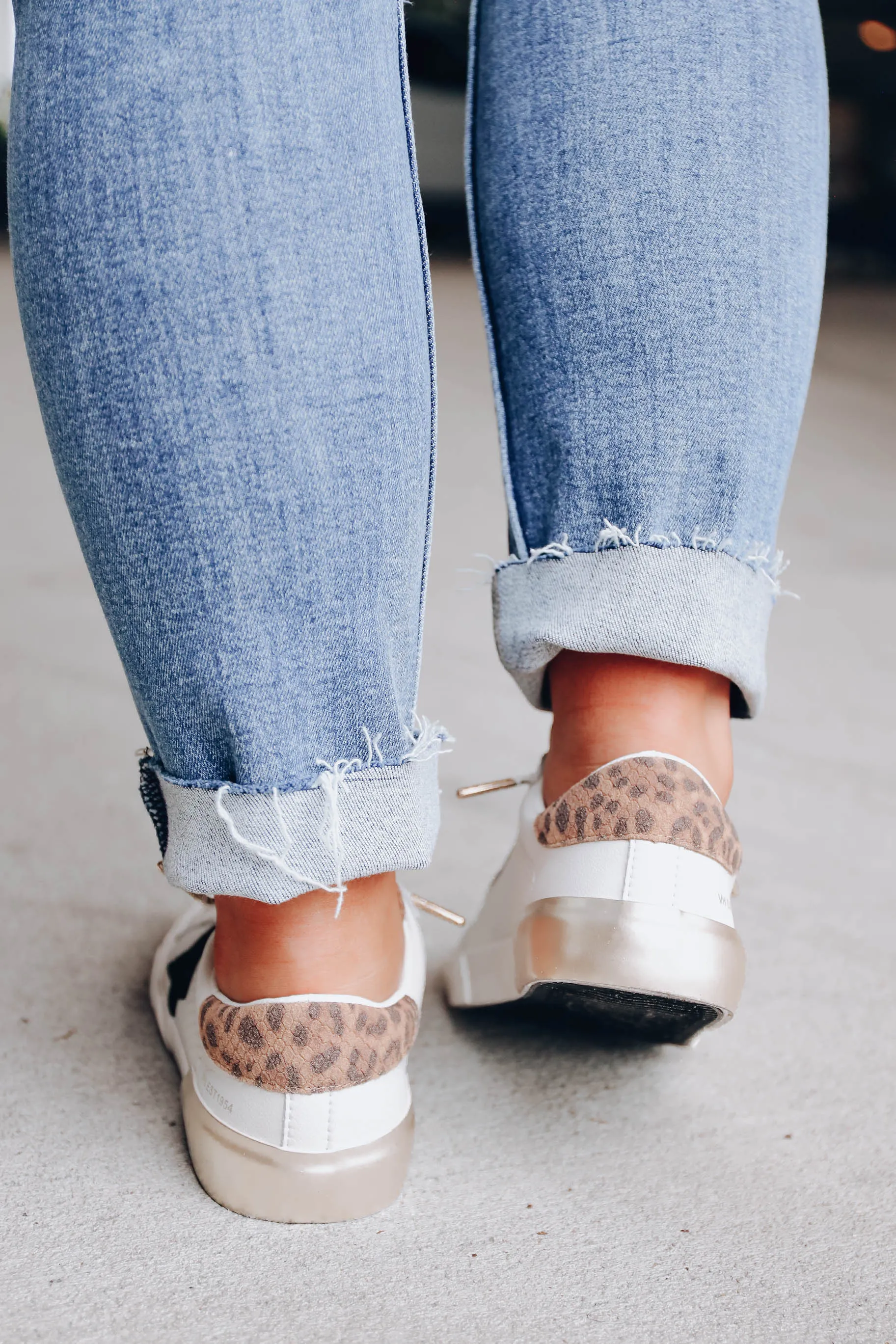 *MODEL* Bastille Sneaker by Vintage Havana - White/Leopard - SIZE 8 - FINAL SALE