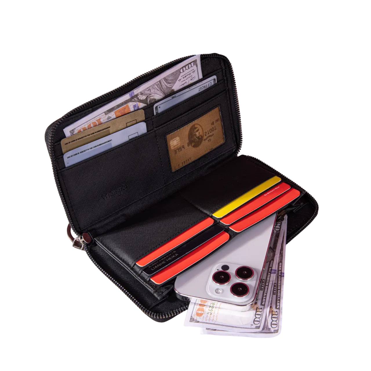 Montana West Wrangler Southwestern Art Print Wallet - Black