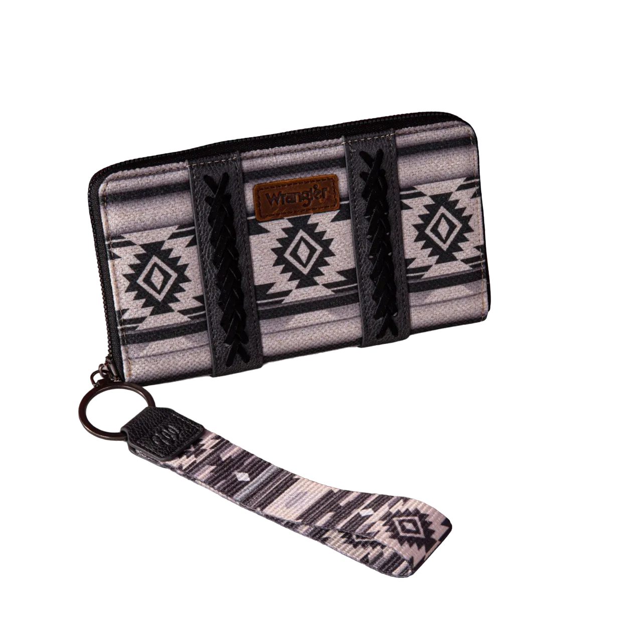 Montana West Wrangler Southwestern Art Print Wallet - Black
