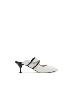 Moon 50 Croc Kitten Heel Mules