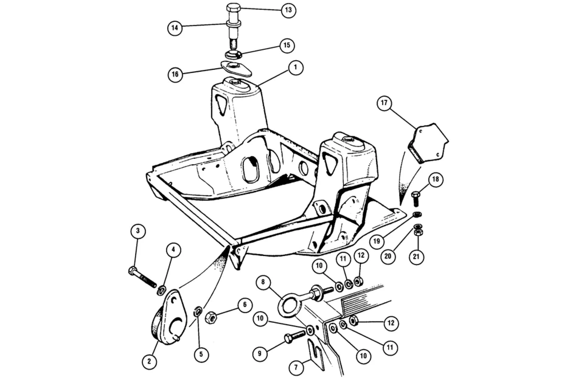 MOUNTNG, FRONT SUBFRAME, REAR, MINI