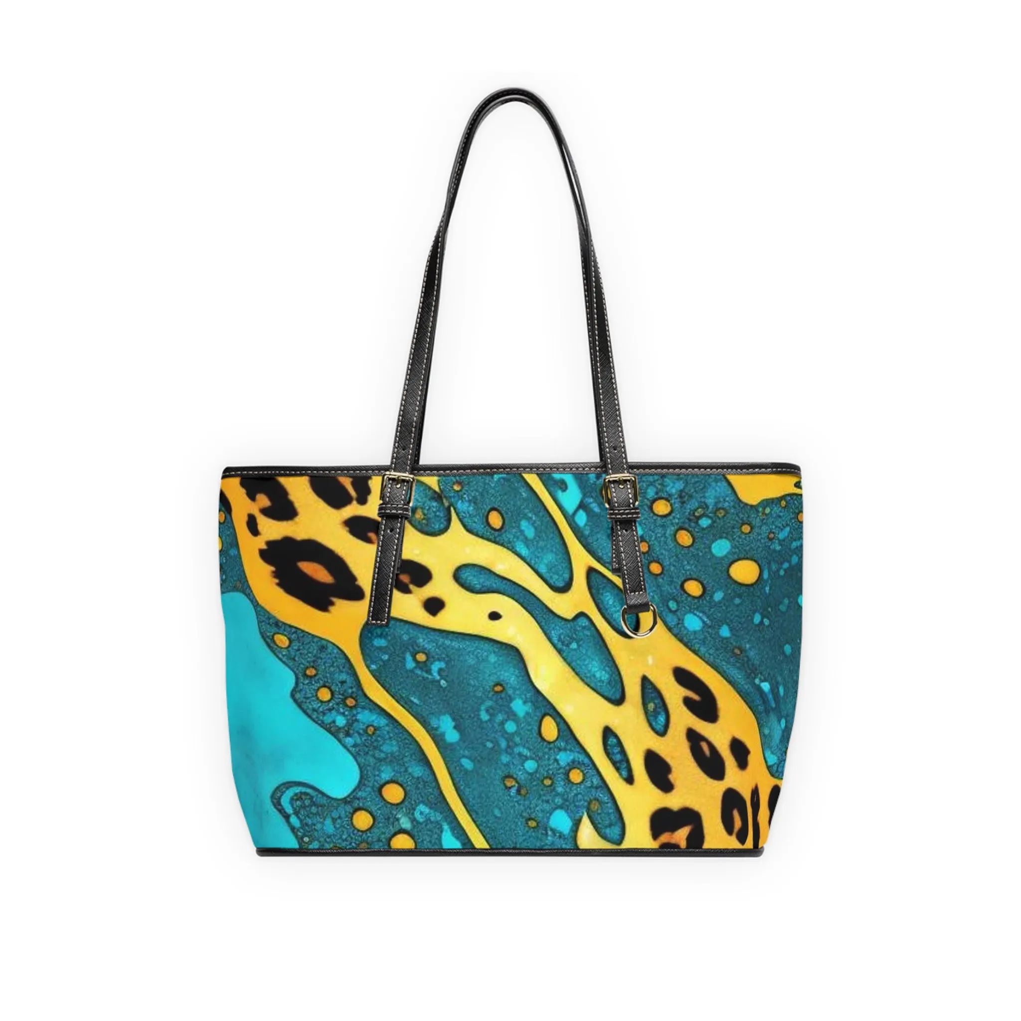 Multicolored Leopard Print PU Leather Shoulder Bag