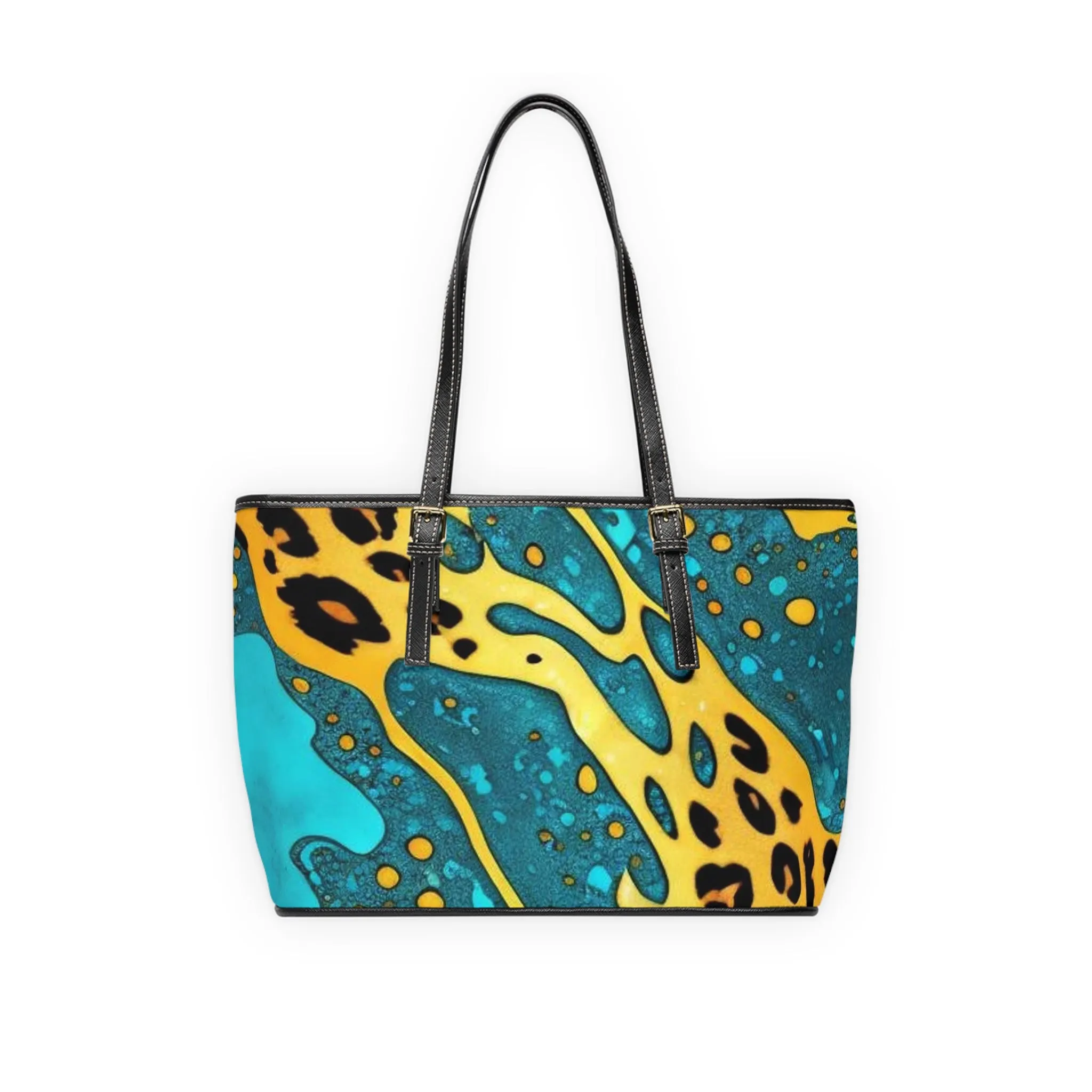 Multicolored Leopard Print PU Leather Shoulder Bag