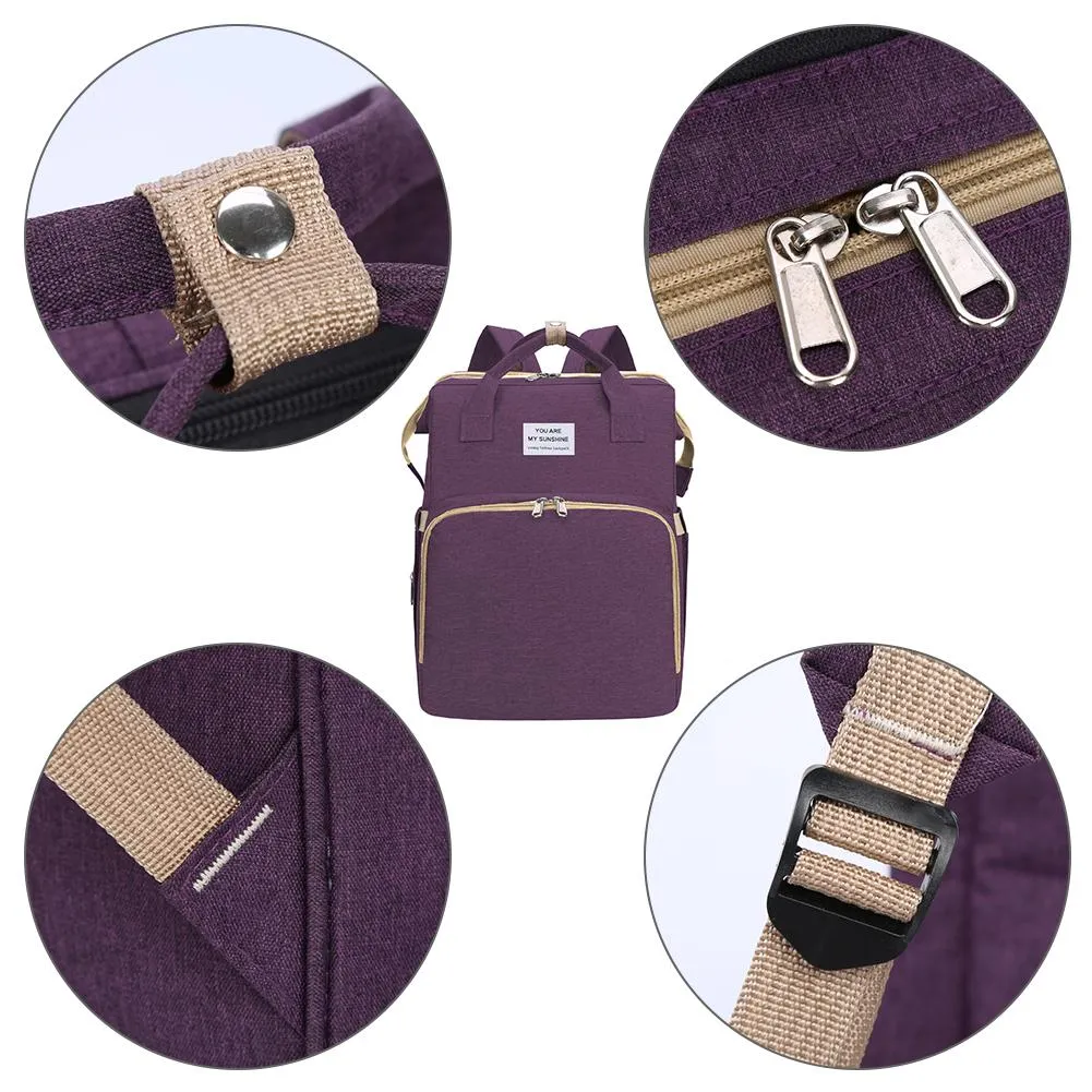 Multifunctional Baby Bag with Folding Changing Bed