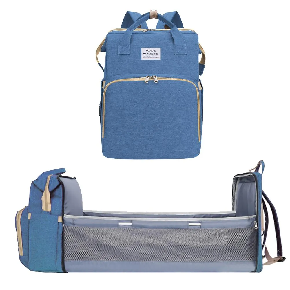 Multifunctional Baby Bag with Folding Changing Bed