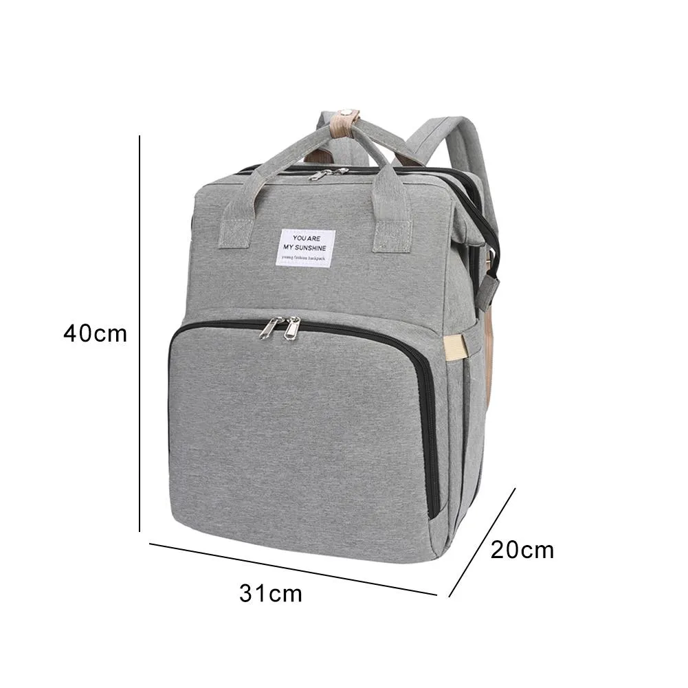 Multifunctional Baby Bag with Folding Changing Bed